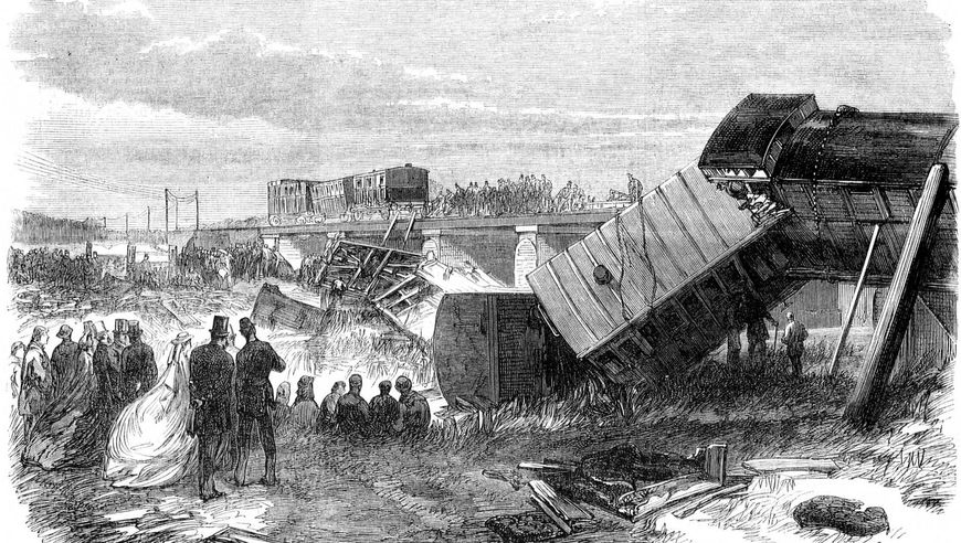 Image Drawing of Rail Crash