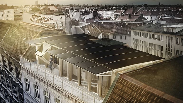 Abbildung 1: Geplantes Roofop-Gebäude (Quelle: Team Rooftop und UdK Berlin)